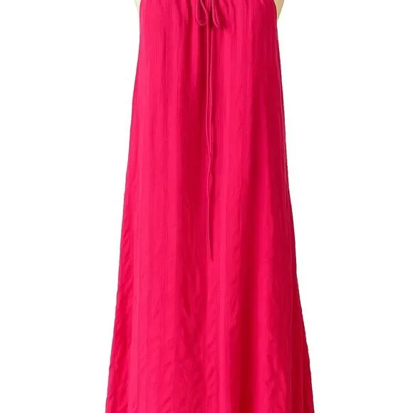 Steve Madden BB Dakota Spaghetti Strap Lined Bright Rose Pink Maxi Dress XS - Picture 7 of 10